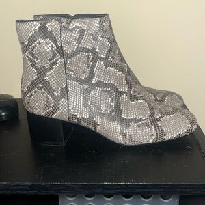 Donald J. Pliner Snake Print Ankle Boots